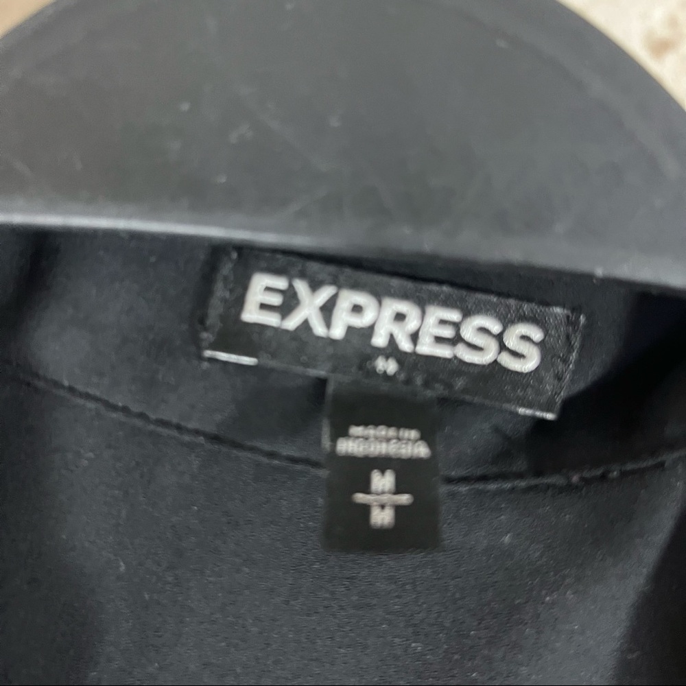Express Long Sleeve Collared Button Down Dress Si… - image 2